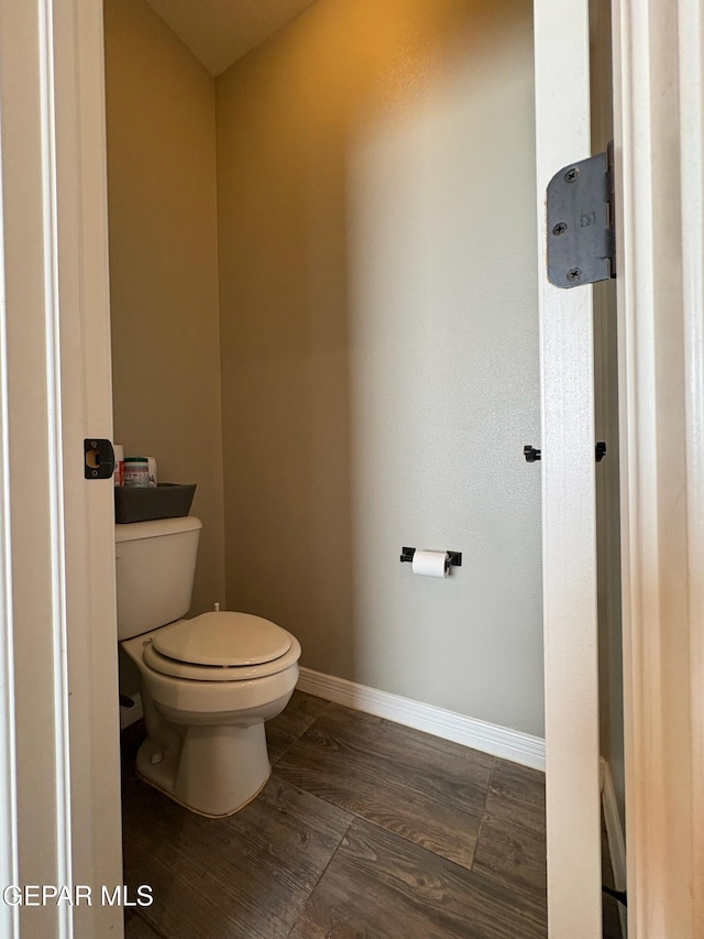 12217 Chapel Hill Rd, El Paso, TX 79928 - bathroom with toilet and wood finished floors