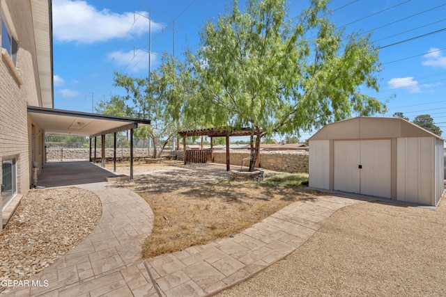 1460 Backus St, El Paso, TX 79925 - fenced backyard featuring a patio area