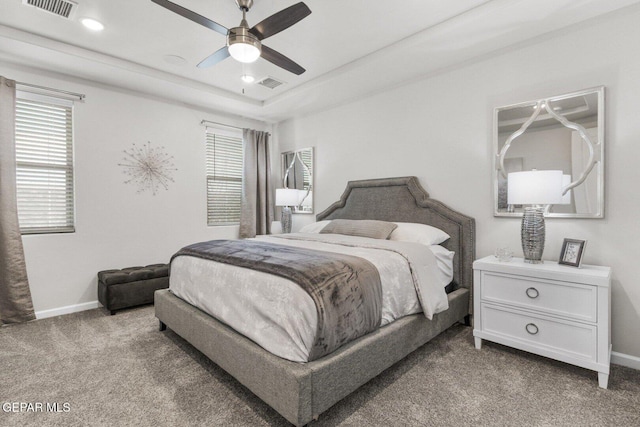 912 Pettus Pl, El Paso, TX 79928 - bedroom featuring carpet, multiple windows, baseboards, and ceiling fan
