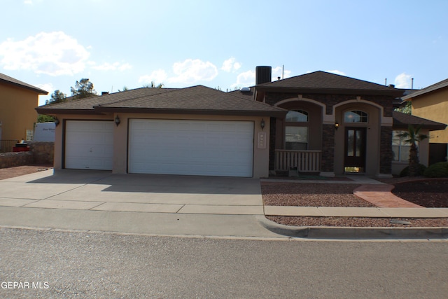 1429 Jettie Ray Way, El Paso, TX 79936 - view of front of property with an attached garage, driveway, and stucco siding
