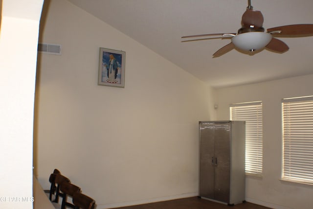 1429 Jettie Ray Way, El Paso, TX 79936 - unfurnished bedroom with lofted ceiling and a ceiling fan