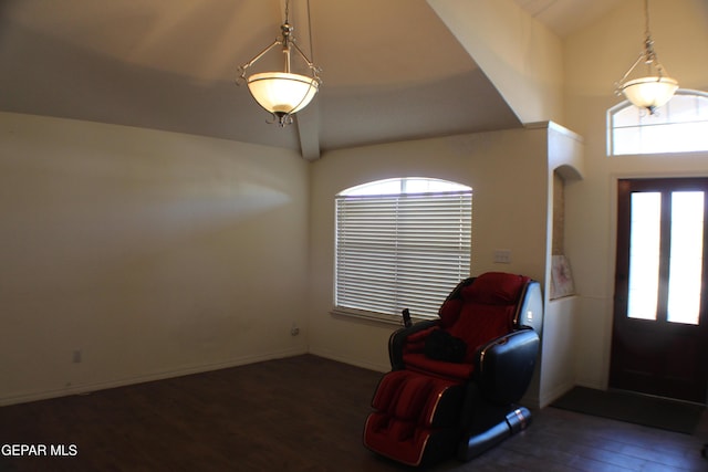 1429 Jettie Ray Way, El Paso, TX 79936 - foyer with wood finished floors, lofted ceiling, and baseboards