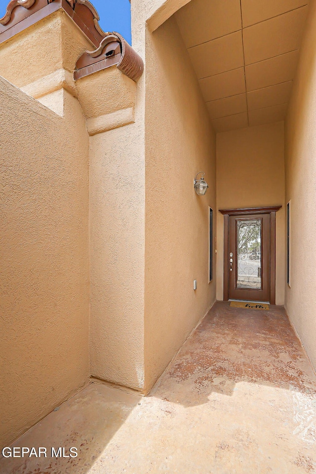 3841 Tierra Campa Dr, El Paso, TX 79938 - property entrance with stucco siding