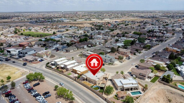 3841 Tierra Campa Dr, El Paso, TX 79938 - aerial view of property and surrounding area with nearby suburban area