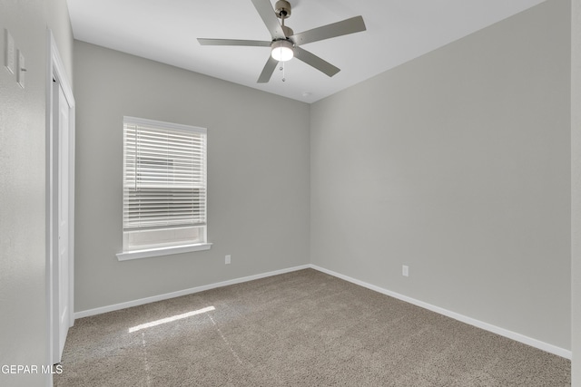 1445 Summer Storm Pl, El Paso, TX 79928 - unfurnished room with carpet floors, ceiling fan, and baseboards