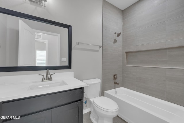 1445 Summer Storm Pl, El Paso, TX 79928 - bathroom featuring vanity, shower / washtub combination, and toilet
