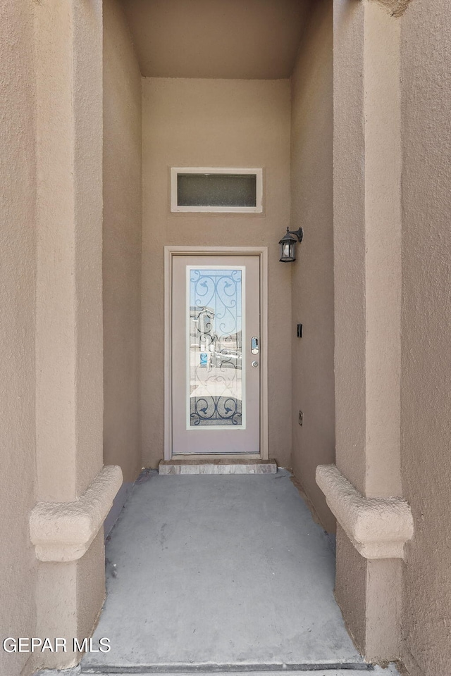 11589 Flor Cadillo, Socorro, TX 79927 - property entrance featuring stucco siding