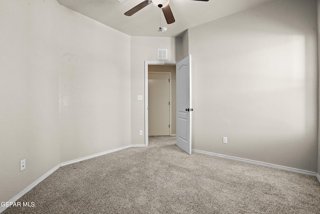 14391 Loma Esmeralda, El Paso, TX 79938 - empty room with light carpet and a ceiling fan