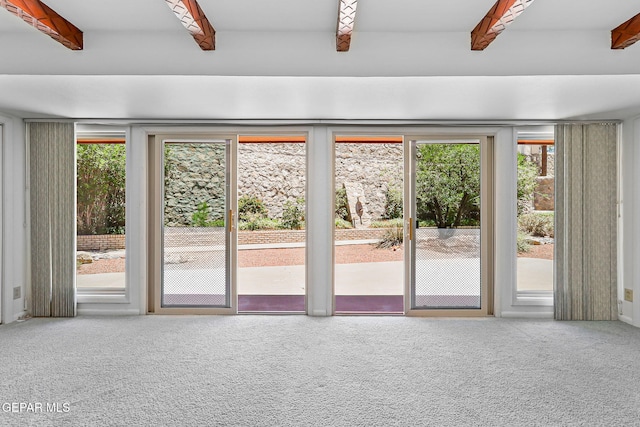 408 Spring Hill Cir, El Paso, TX 79912 - carpeted spare room with healthy amount of natural light and beam ceiling