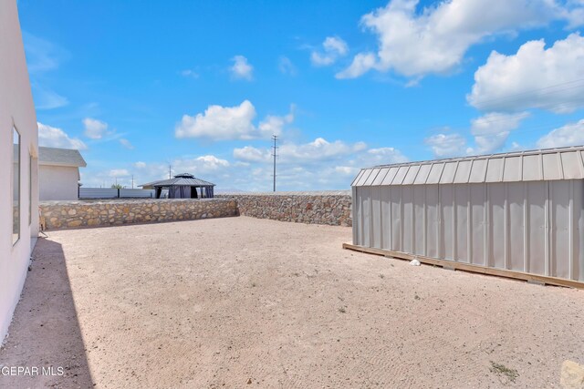 14423 Kayla Mia Dr, El Paso, TX 79938 - view of yard with a gazebo and an outbuilding