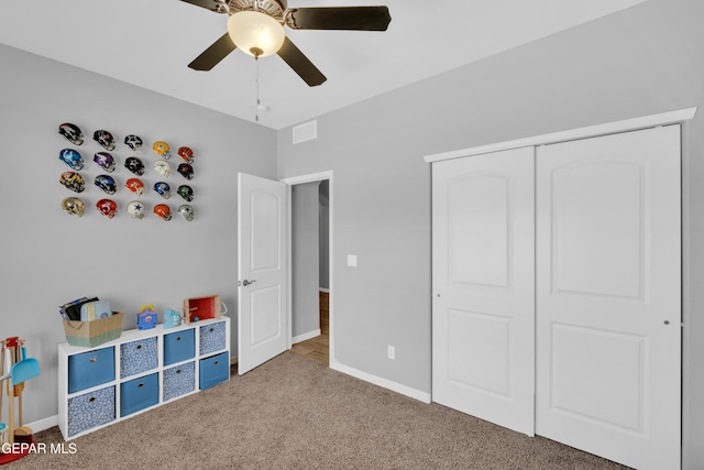 14901 Ted Banks Ave, El Paso, TX 79938 - playroom with carpet flooring and ceiling fan