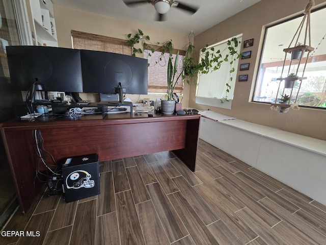 7000 Armistad Ave, El Paso, TX 79912 - office space featuring ceiling fan and wood tiled floors