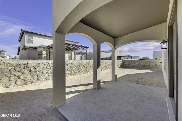 912 Malven Pl, El Paso, TX 79928 - fenced backyard featuring a patio and a pergola