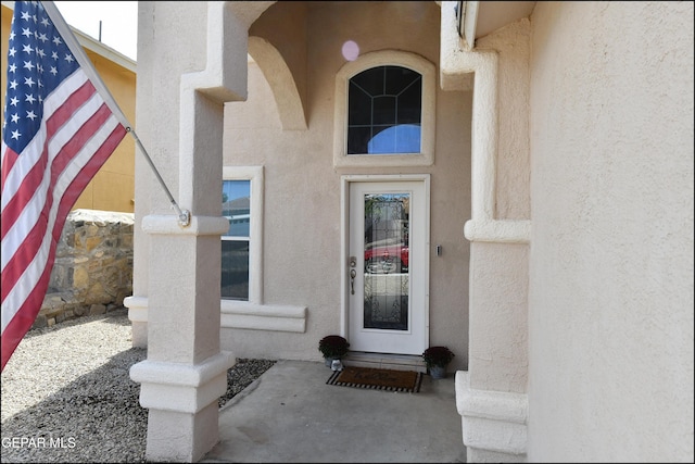 12712 Tierra Aurora Dr, El Paso, TX 79938 - doorway to property featuring stucco siding