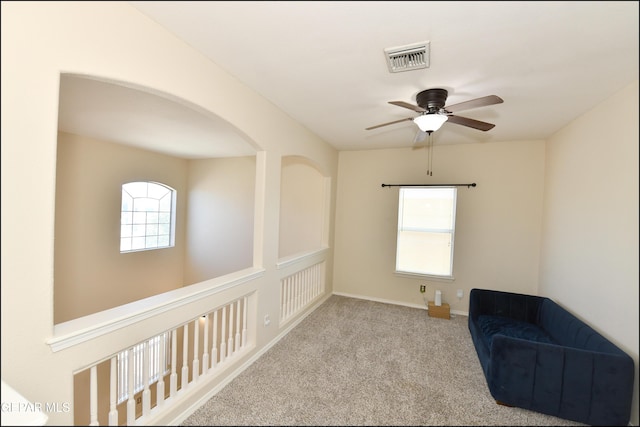 12712 Tierra Aurora Dr, El Paso, TX 79938 - unfurnished room featuring plenty of natural light, ceiling fan, and carpet
