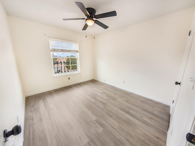3425 Dialrock Ln, El Paso, TX 79935 - spare room featuring light wood finished floors and ceiling fan