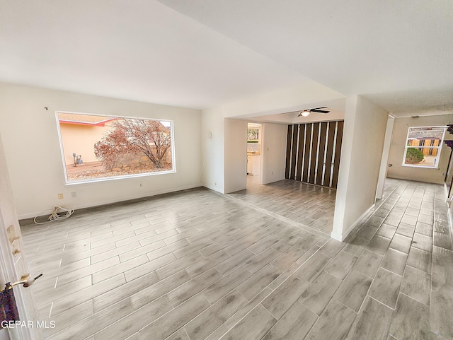 3425 Dialrock Ln, El Paso, TX 79935 - spare room featuring light wood-style flooring and ceiling fan
