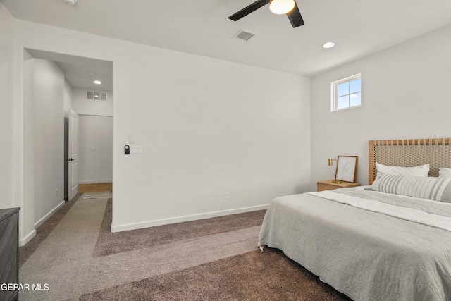 905 Bilton Pl, El Paso, TX 79928 - carpeted bedroom with recessed lighting and a ceiling fan