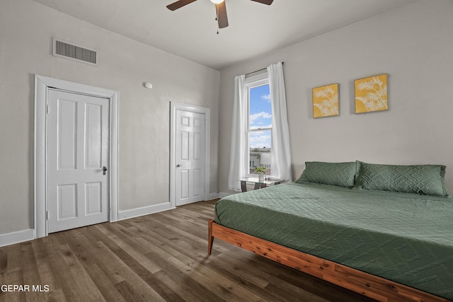 3031 Memphis Ave, El Paso, TX 79930 - bedroom featuring wood finished floors and ceiling fan