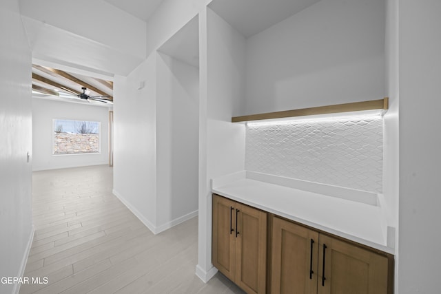 3932 Surmise St, El Paso, TX 79938 - hallway featuring baseboards and light wood-style flooring