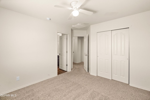 5036 Silver Ranch Ave, El Paso, TX 79934 - unfurnished bedroom featuring carpet floors, a closet, and a ceiling fan