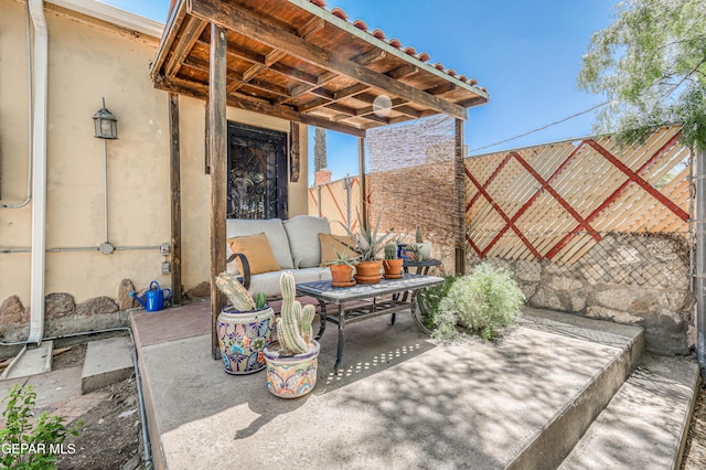 4021 Hastings Dr, El Paso, TX 79903 - view of patio featuring an outdoor hangout area