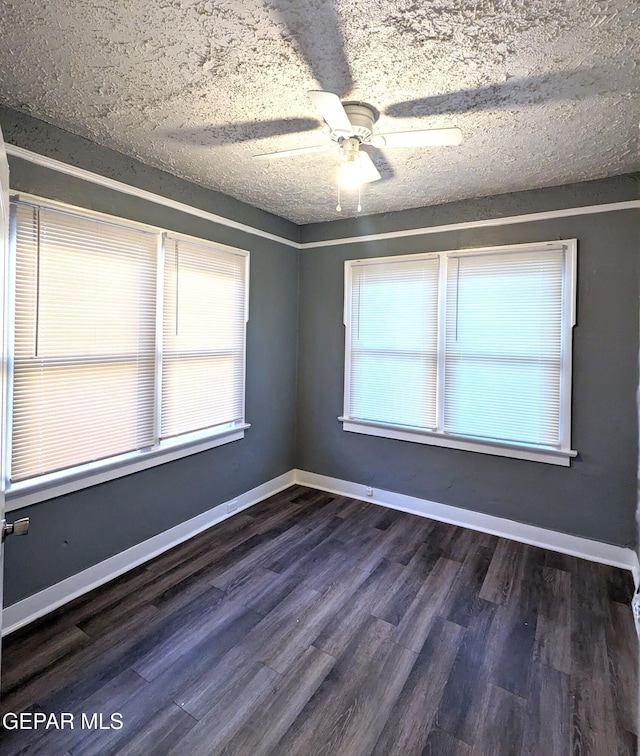 3308 Tularosa Ave, El Paso, TX 79903 - empty room featuring ceiling fan and dark wood finished floors