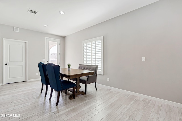 12820 Monmouth Ave, El Paso, TX 79928 - dining space with light wood finished floors and recessed lighting
