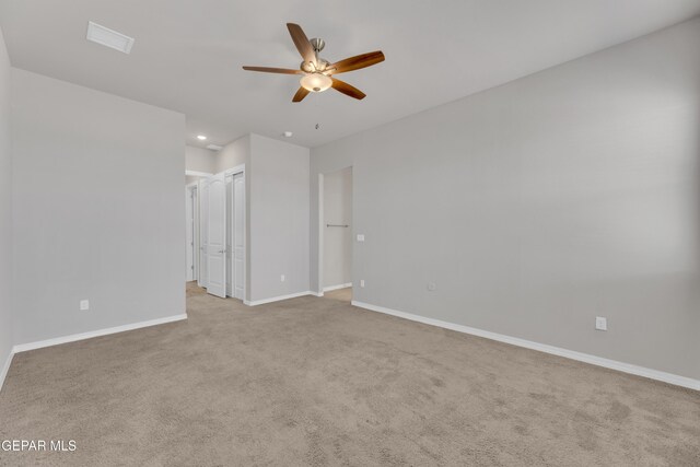 14772 John Mcneely Ave, El Paso, TX 79938 - carpeted empty room with a ceiling fan and recessed lighting