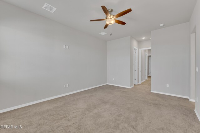 14772 John Mcneely Ave, El Paso, TX 79938 - unfurnished room with a ceiling fan, carpet, and recessed lighting