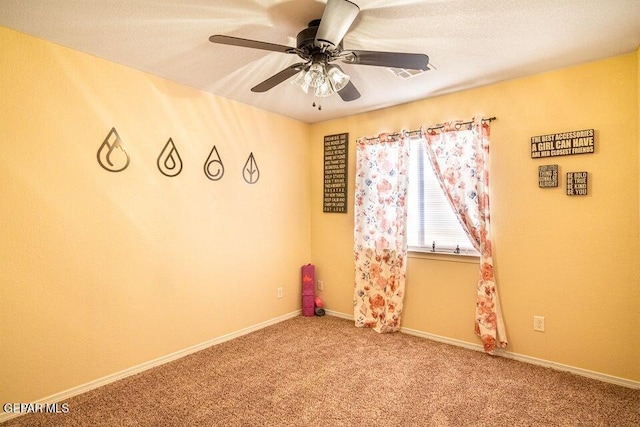 5004 Gold Ranch Ave, El Paso, TX 79934 - carpeted empty room featuring a ceiling fan and baseboards