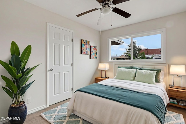 4956 Rutherford Dr, El Paso, TX 79924 - carpeted bedroom featuring baseboards and ceiling fan