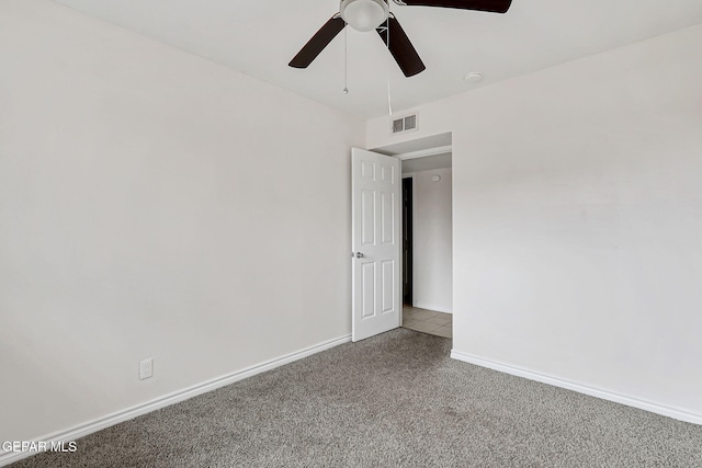 4956 Rutherford Dr, El Paso, TX 79924 - unfurnished room with light colored carpet, ceiling fan, and a smoke detector