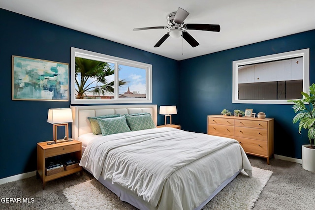 4956 Rutherford Dr, El Paso, TX 79924 - bedroom featuring carpet flooring and a ceiling fan