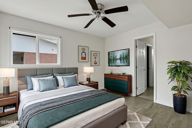 4956 Rutherford Dr, El Paso, TX 79924 - bedroom with light wood finished floors and a ceiling fan