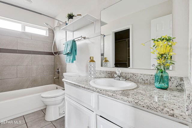 4956 Rutherford Dr, El Paso, TX 79924 - bathroom featuring vanity, shower / bathtub combination, and tile patterned floors