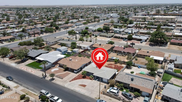 4956 Rutherford Dr, El Paso, TX 79924 - aerial overview of property's location with nearby suburban area