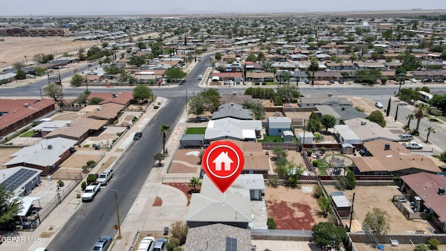 4956 Rutherford Dr, El Paso, TX 79924 - aerial overview of property's location featuring nearby suburban area