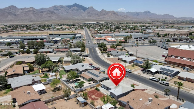 4956 Rutherford Dr, El Paso, TX 79924 - aerial view of residential area featuring mountains