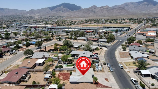 4956 Rutherford Dr, El Paso, TX 79924 - aerial view of residential area with a mountainous background