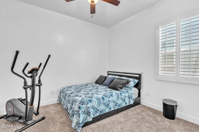 12328 Desert Heights Ct, El Paso, TX 79938 - bedroom with carpet flooring and ceiling fan