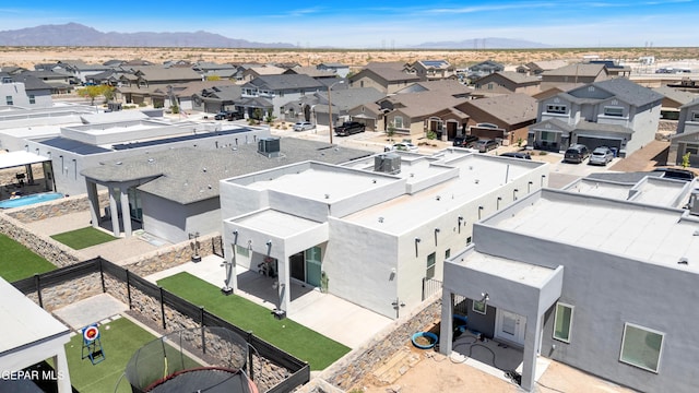 12328 Desert Heights Ct, El Paso, TX 79938 - aerial perspective of suburban area with a mountain backdrop