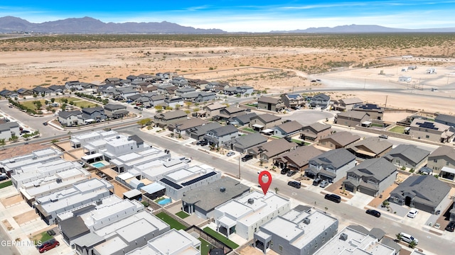 12328 Desert Heights Ct, El Paso, TX 79938 - aerial view of property's location with a desert landscape and a mountainous background