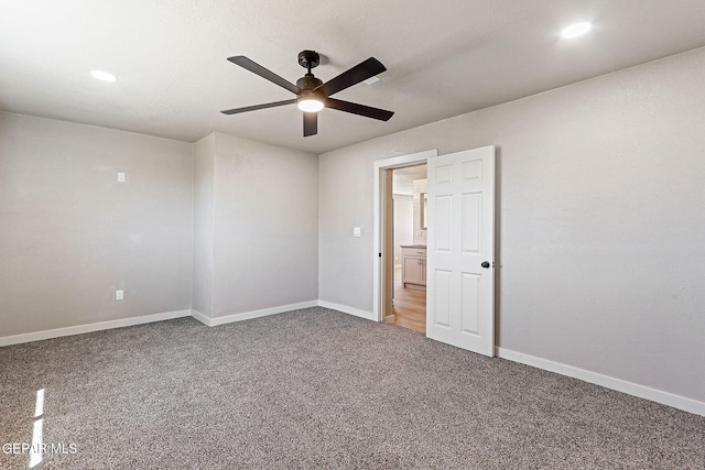 5112 Sun Valley Dr, El Paso, TX 79924 - carpeted spare room featuring ceiling fan and recessed lighting
