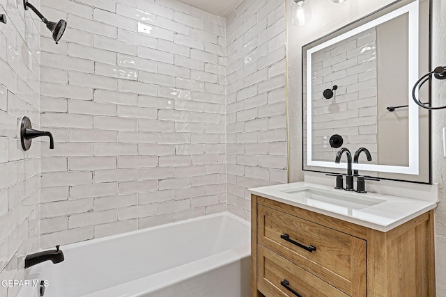 5112 Sun Valley Dr, El Paso, TX 79924 - bathroom with vanity and shower / tub combination