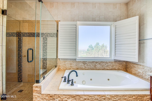 6570 Eagle Ridge Dr, El Paso, TX 79912 - full bath featuring a stall shower and a whirlpool tub