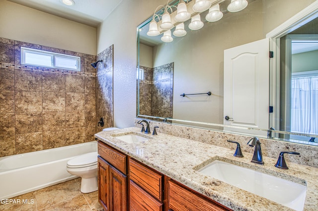 6570 Eagle Ridge Dr, El Paso, TX 79912 - bathroom with  shower combination and double vanity