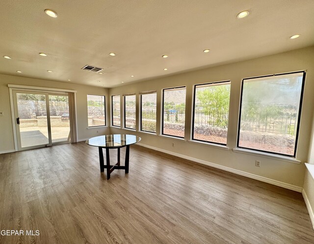 536 Satellite Dr, El Paso, TX 79912 - empty room featuring wood finished floors and recessed lighting