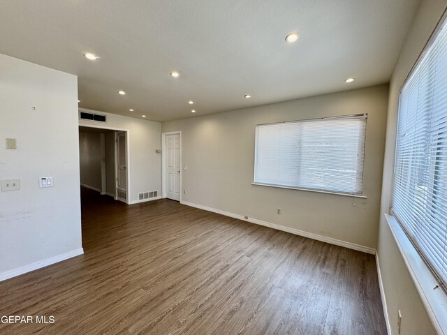 536 Satellite Dr, El Paso, TX 79912 - spare room with wood finished floors, plenty of natural light, and recessed lighting