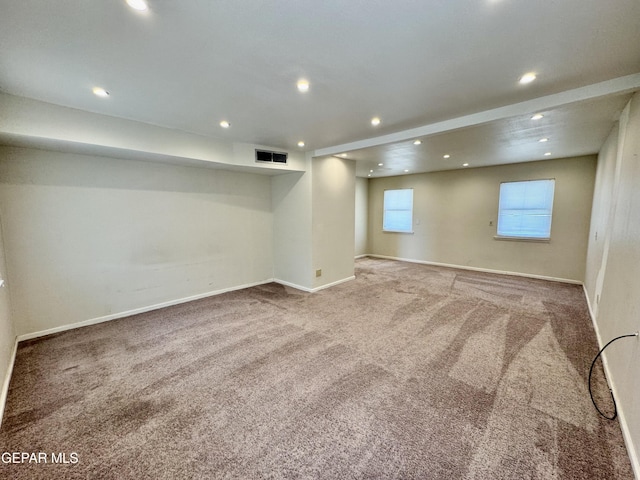 536 Satellite Dr, El Paso, TX 79912 - below grade area with carpet and recessed lighting